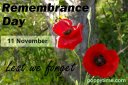 Remembrance Day poster (Thumbnail for A4 size). Shows two red poppies.