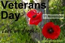 Veterans Day poster (Thumbnail for A4 size). Shows two red poppies.